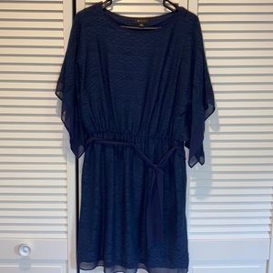 Navy Dress with kimono like sleeves
